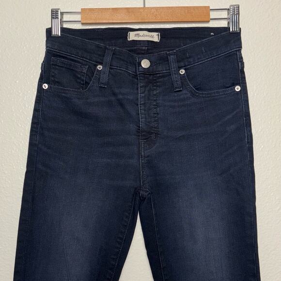 Madewell Jeans Women's Size 26 9” High Rise Skinny In Cold Blue dark Wash - Picture 16 of 16